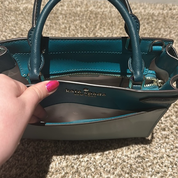 STACI SMALL COLOR BLOCK SATCHEL WITH MATCHING WALLET - Picture 10 of 16